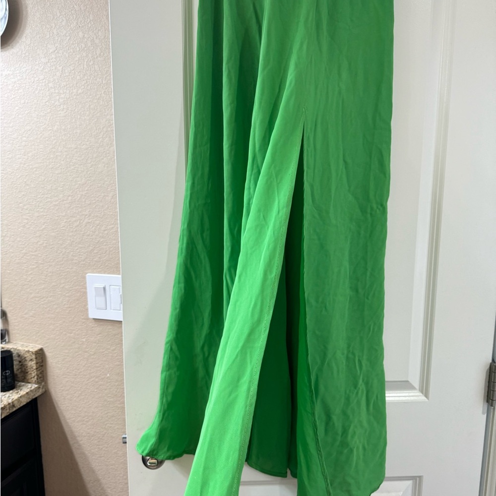 Chiffon Green Skirt